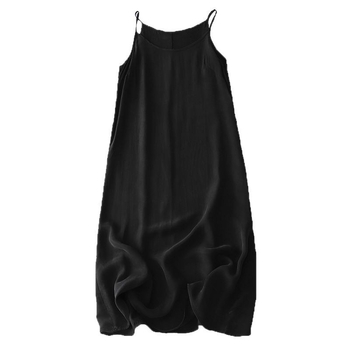 Nyári cheongsam-stílusú ruha belső béléses és lenből készült mellény, női pamut- és lenanyagból
