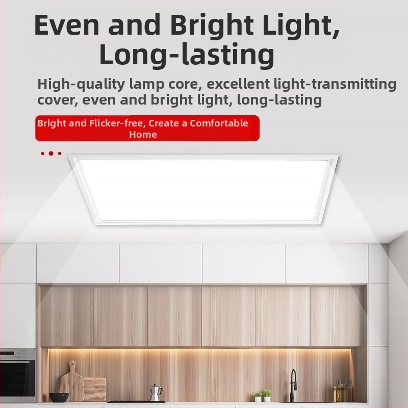Integrované stropné LED svetlo pre kuchyňu a kúpeľňu, plochý panel 600×300 mm