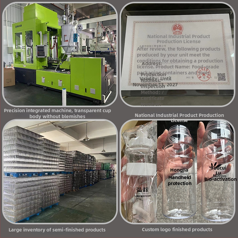 Plastová fľaša na vodu pre šport a fitnes s logom na mieru, odolná voči pádom, odolná voči vysokým teplotám, s veľkou kapacitou, vesmírna šálka