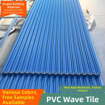 Modré PVC vlnité plastové škridle pre farmárske strechy, izolované strešné škridle