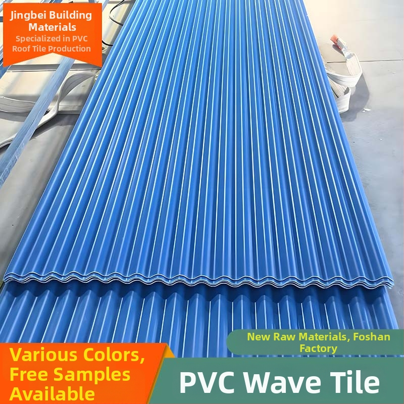 Modré PVC vlnité plastové škridle pre farmárske strechy, izolované strešné škridle