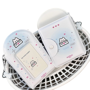 Wind Cream Puppy картичник с един джоб, 3-инчови Полароид снимки, конверт за карти за съхранение на идоли