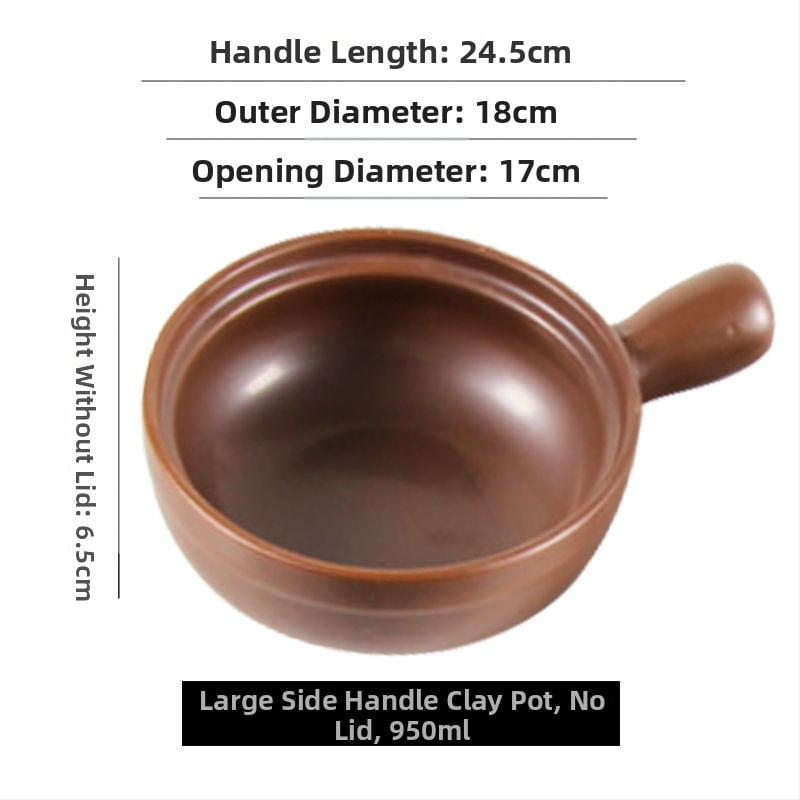 Keramická nádoba s držadlom na otvorený plameň, kostný porcelán, objem 2,1–3 l, na ryžu a rezance, dusenú kuracinu