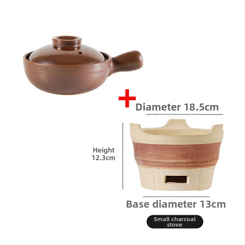 Keramická nádoba s držadlom na otvorený plameň, kostný porcelán, objem 2,1–3 l, na ryžu a rezance, dusenú kuracinu