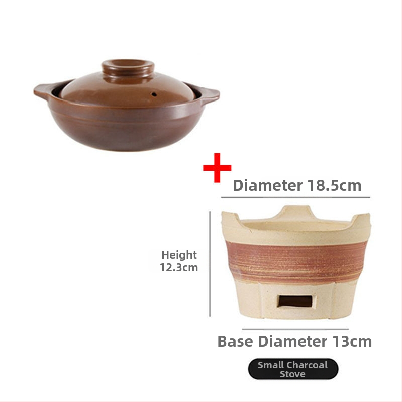 Keramická nádoba s držadlom na otvorený plameň, kostný porcelán, objem 2,1–3 l, na ryžu a rezance, dusenú kuracinu