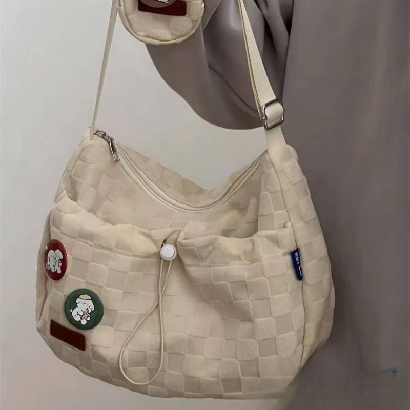 Ins stil velika kapacitna torba preko ramena, djevojkama, japanski sveučilišni stil, crossbody torba s novčanikom, bez privjeska