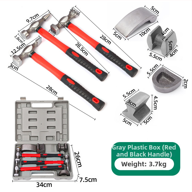 Мултифункционален комплект за ремонт на автомобилна ламарина – чукове и инструменти за оформяне на панели
