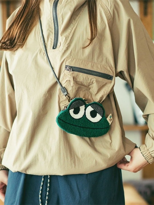Mini novčanik za novčiće s motivom žabe, crossbody torba, lagana i slatka mala torba.