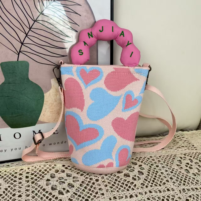 Ženska crossbody torba za telefon s ručkom u obliku oblaka, u korejskom stilu, izvorni pleteni dizajn, podesiva torba tip kanta s zatvaračem, pletena torba za žene