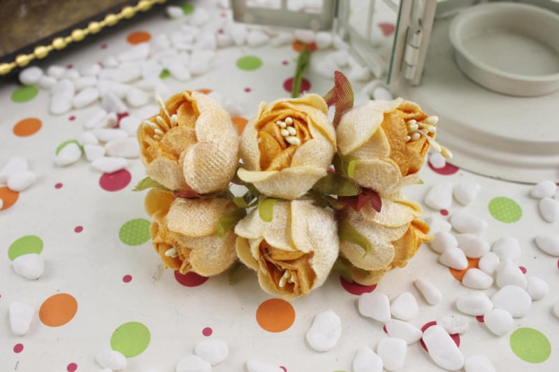 DIY гирлянда в горски стил от коприна - цветя чайна роза, пион и камелия; декоративни цветя за коса и украса