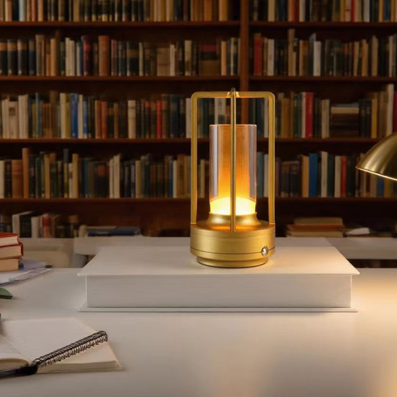 USB LED димируема нощна лампа с докосване и регулиране на яркостта, акрилен абажур — скандинавски стил настолна/нощна лампа, вградена батерия за къмпинг