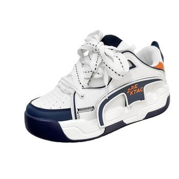 Unisex bijele tenisice s debelim potplatom za povećanje visine, hongkonški gradski stil, chunky sportsko-casual tenisice, model 2023