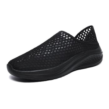 Nyári lélegző férfi slip-on cipő, puha talp, extra nagy méret, felsőrész hálós, könnyű sportos-casual cipő