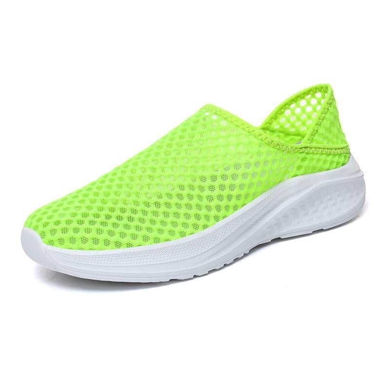 Nyári lélegző férfi slip-on cipő, puha talp, extra nagy méret, felsőrész hálós, könnyű sportos-casual cipő