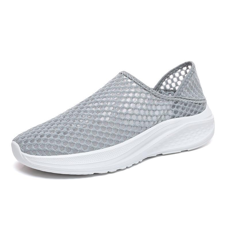 Nyári lélegző férfi slip-on cipő, puha talp, extra nagy méret, felsőrész hálós, könnyű sportos-casual cipő
