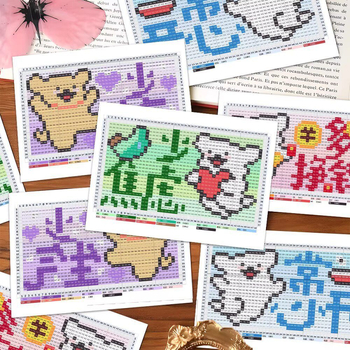 24 карти с линейни рисунки на кученца от перлени мъниста — DIY шаблони за bead art
