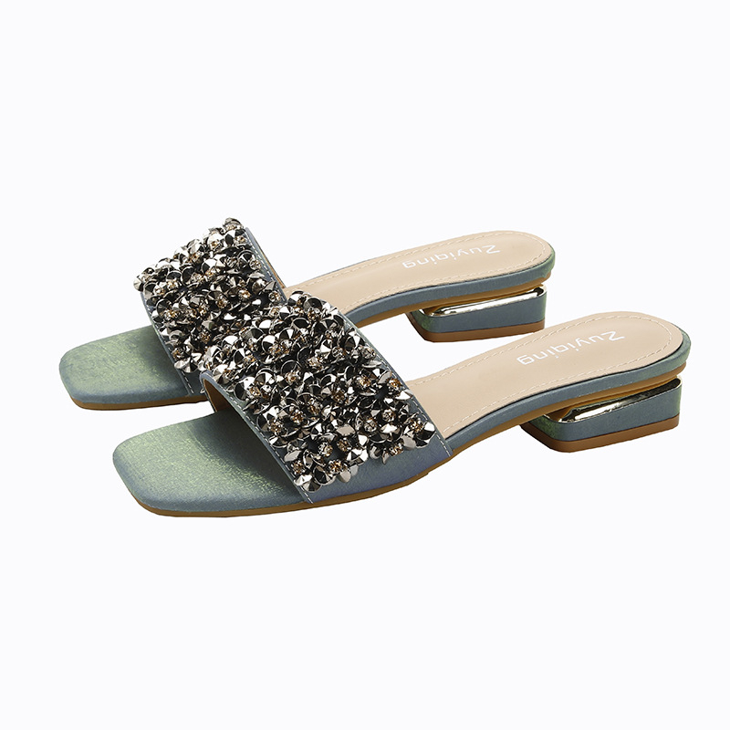Ženske sandale s rhinestones i perlicama, široka stopala, EU 41–43, ljetni stil