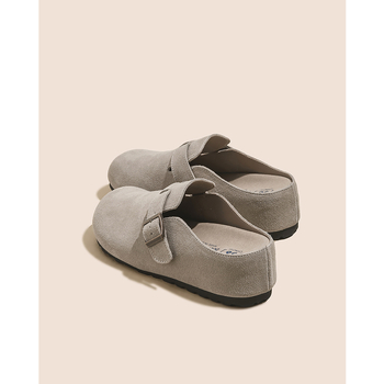 Boconstudio női cipő 6 cm-es magasságnövelő, valódi bőr, vastag talpú slip-on, zárt orrú, Birkenstock-stílus