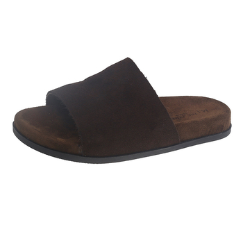 Női Birkenstock-stílusú szandálok marhabőrből, puha bőr, kültéri használatra, 2025-őszi modell, egyszerű és stílusos, egypántos slip-on