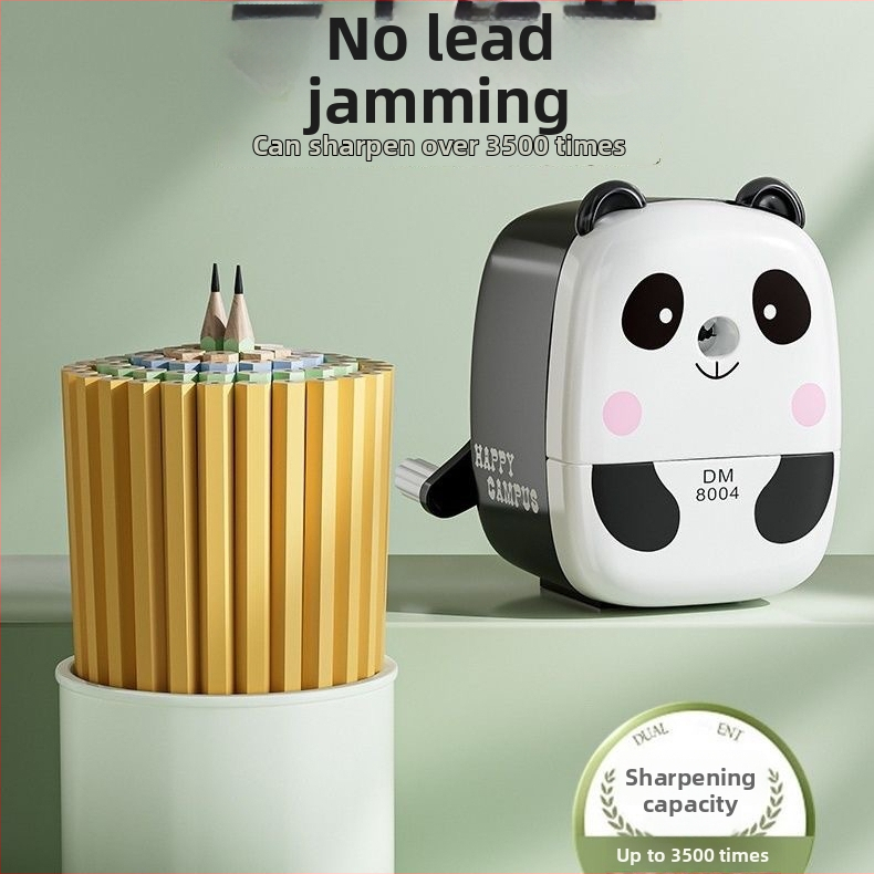 Сладка малка Panda острилка за моливи за деца, ръчна за ученици