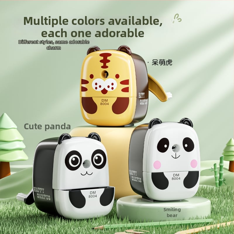 Сладка малка Panda острилка за моливи за деца, ръчна за ученици