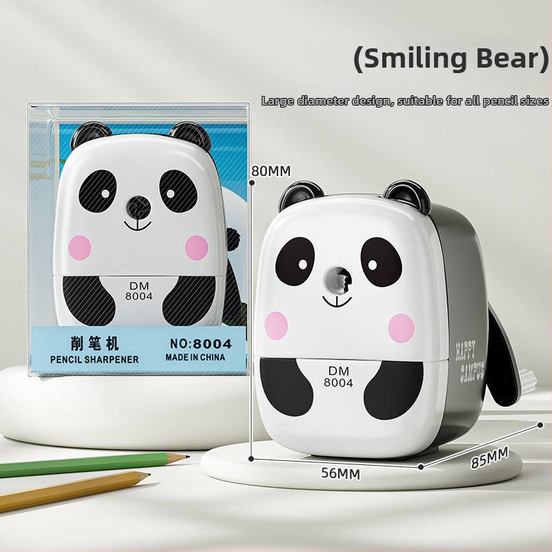 Сладка малка Panda острилка за моливи за деца, ръчна за ученици