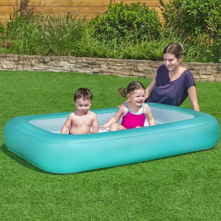 Bestway 51115 Детски правоъгълен надуваем басейн за игра във водата и къпане