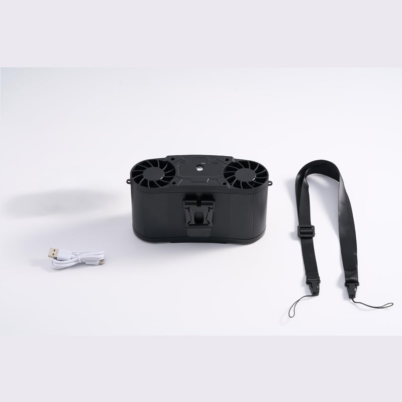 Нов поясен вентилатор със полупроводниково охлаждане YLD-F23, 5 лопатки, USB захранване, вградена литиева батерия