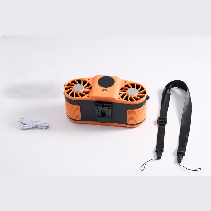 Нов поясен вентилатор със полупроводниково охлаждане YLD-F23, 5 лопатки, USB захранване, вградена литиева батерия