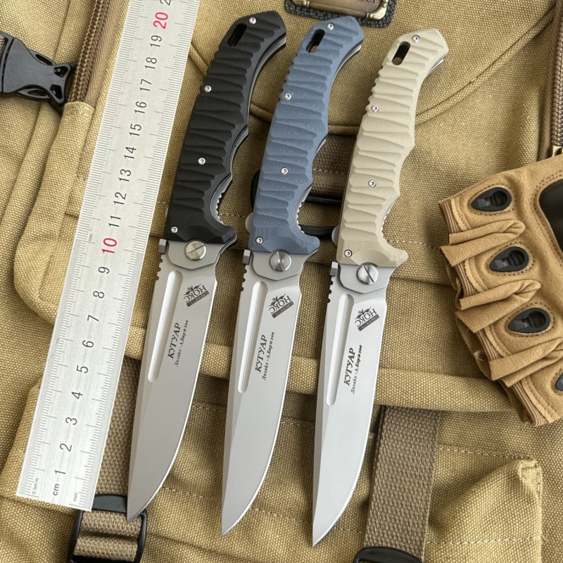 Taihaiyi G10 сгъваем нож — тактически нож за открито, нож за оцеляване и къмпинг, компактен носим нож, острието 10 см