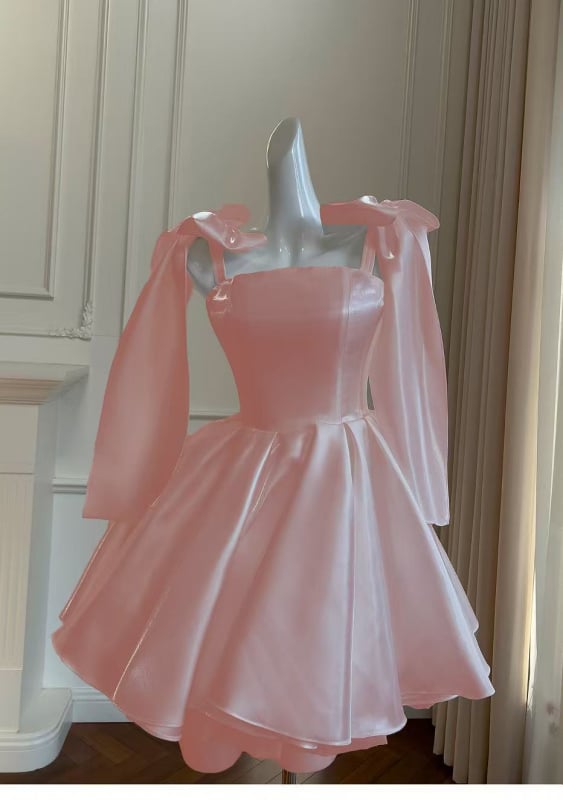 Francuska retro haljina bez ramena s mašnicom i tutu suknjom