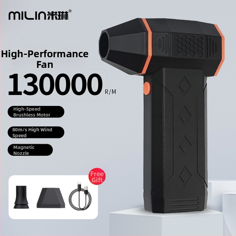 Преносим USB ръчен вентилатор, мини размер, вградена батерия 2000–4000 mAh, 6 лопатки, за външна употреба