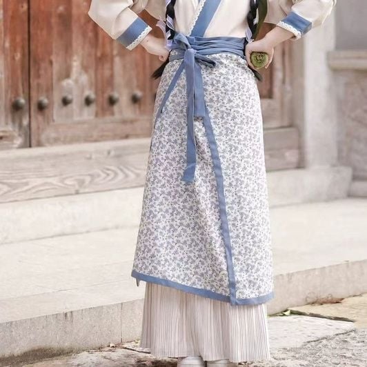 Hanfu za žene, pastoralni stil za fotografiranje, slatka seoska vizija, suknja koja se vrti
