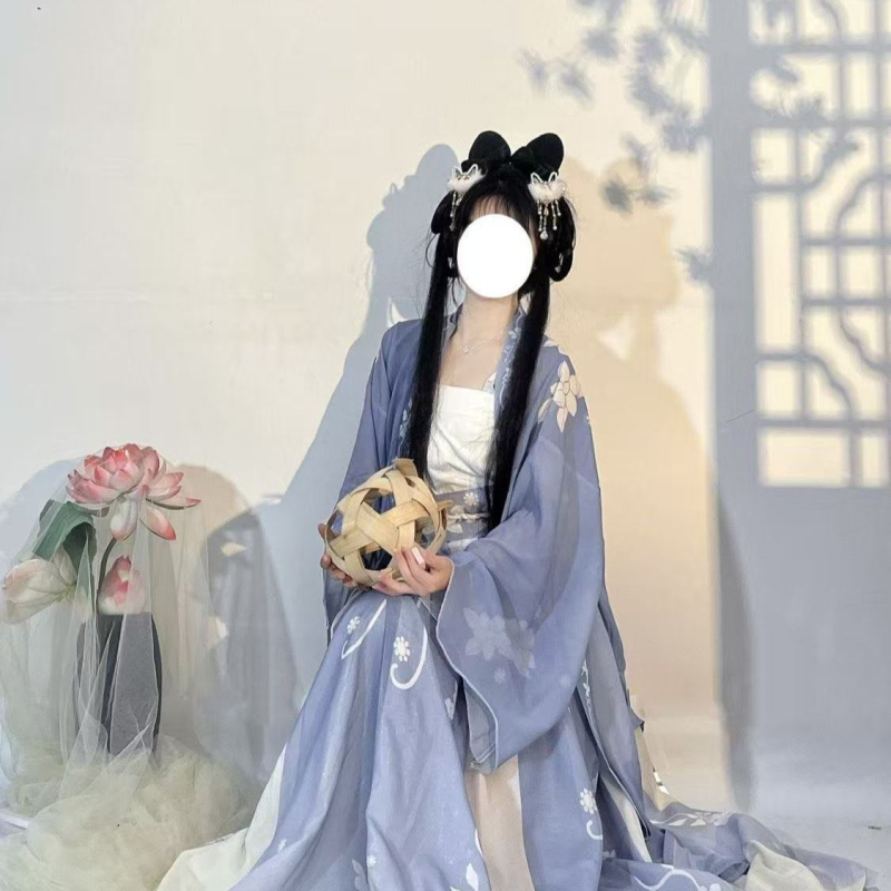 Hanfu ženski set, stil dinastije Song, plus veličina, svijetlozelena, ultra-tanka tkanina, proljeće-ljeto-jesen