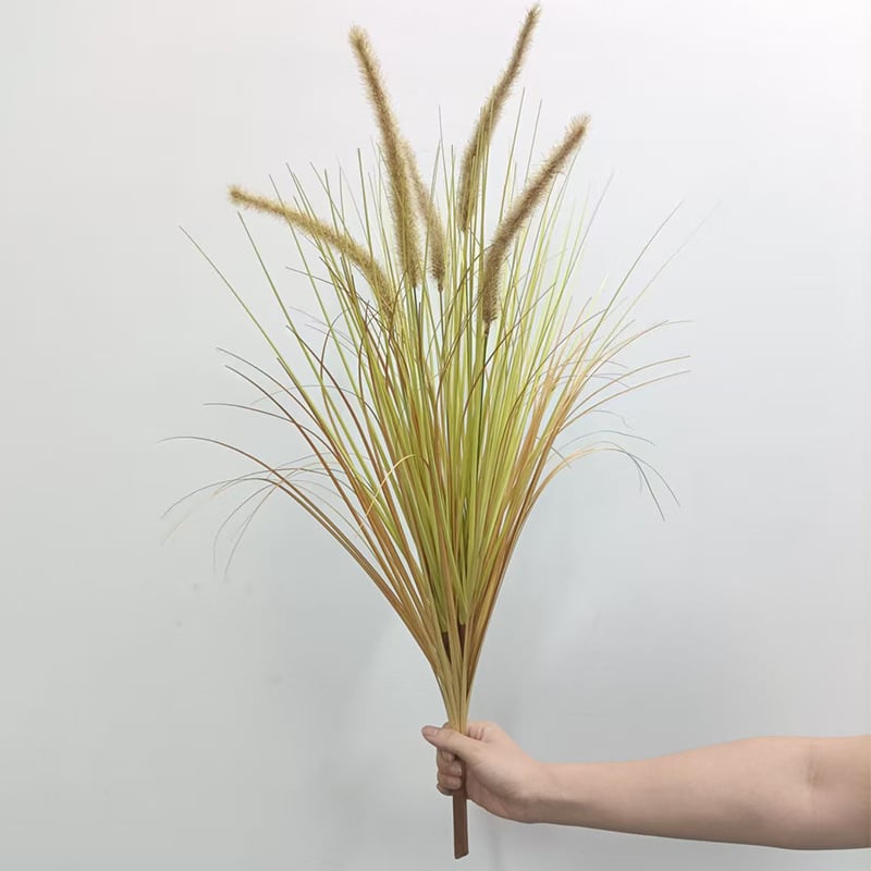 Изкуствен букет Dog-tail Grass - PVC тръстиково растение за интериорен декор и реквизит за снимки