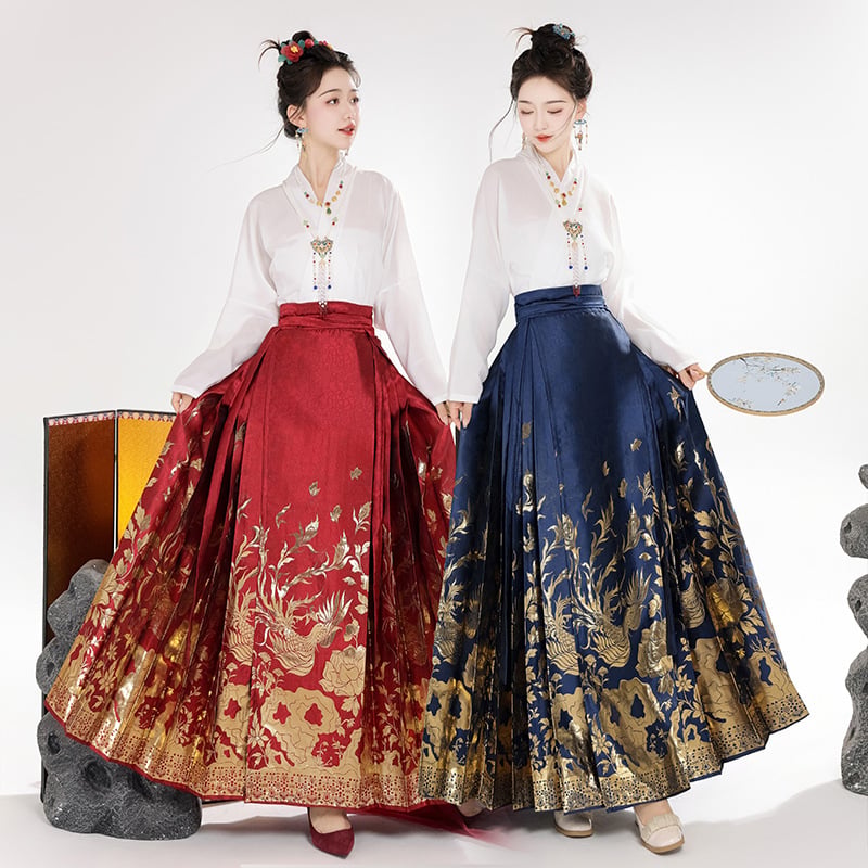 Ženski Hanfu u Ming stilu, set s suknjom s panelom konjske glave, svakodnevna odjeća, svestran kineski stil
