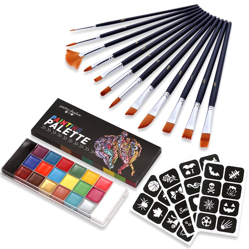Paleta boja na bazi ulja za lice i tijelo za scenski make-up i Halloween