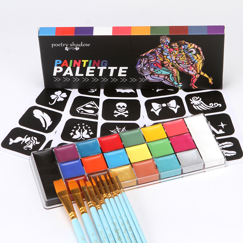 Paleta boja na bazi ulja za lice i tijelo za scenski make-up i Halloween