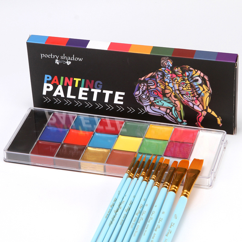 Paleta boja na bazi ulja za lice i tijelo za scenski make-up i Halloween