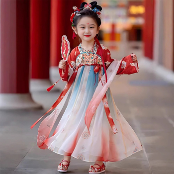 Yaoguang Hanfu haljina za djevojčice, kineski stil Tang dinastije, s vezom
