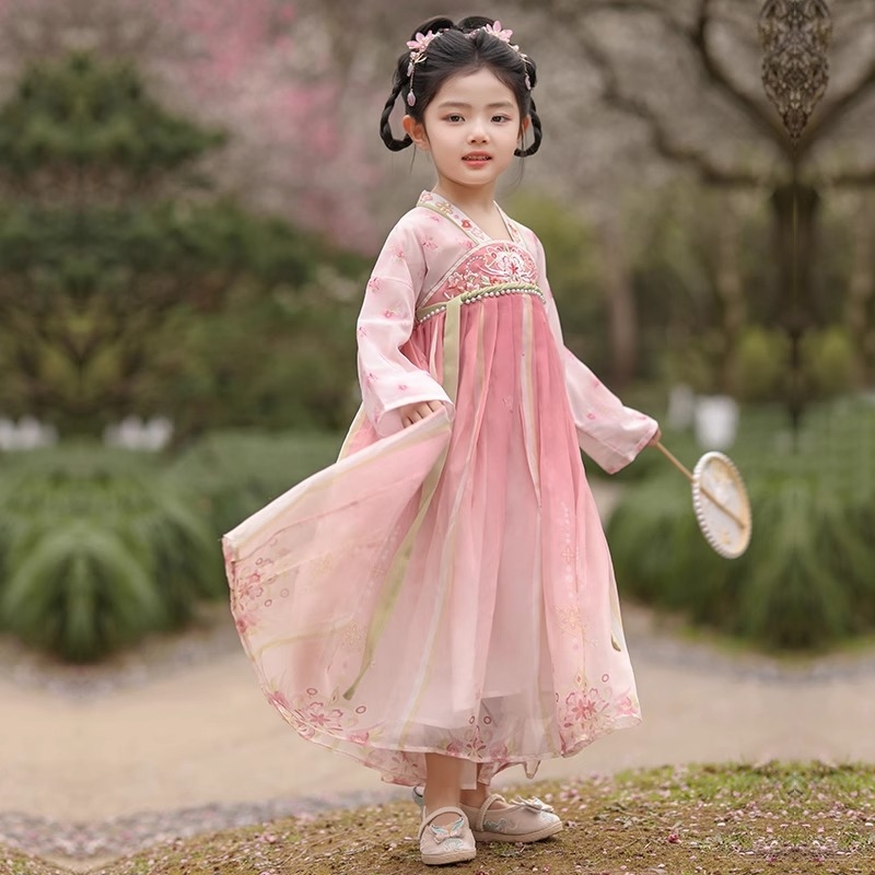 Yaoguang Hanfu haljina za djevojčice, kineski stil Tang dinastije, s vezom