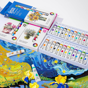 Set 12 akrilnih boja, tubice 6 ml, za zidno slikanje