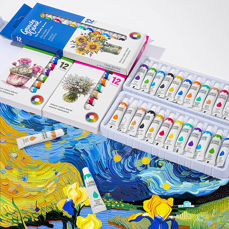 Set 12 akrilnih boja, tubice 6 ml, za zidno slikanje