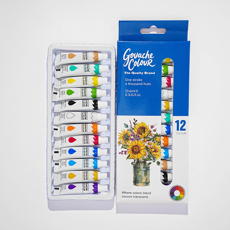 Set 12 akrilnih boja, tubice 6 ml, za zidno slikanje