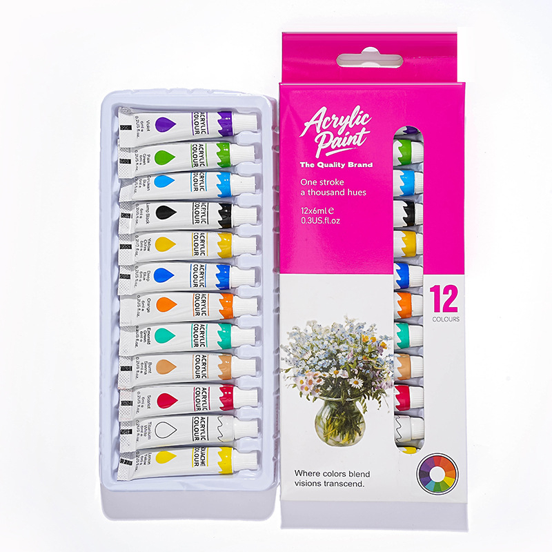 Set 12 akrilnih boja, tubice 6 ml, za zidno slikanje