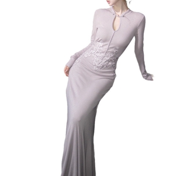 Kínai-stílusú retro cheongsam ruha kötött kardigánnal, karcsúsított vonal, hosszú ujjú, mandarin gallér