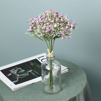 7-главен изкуствен Gypsophila цвете за домашен декор, ръчен букет Starry Sky