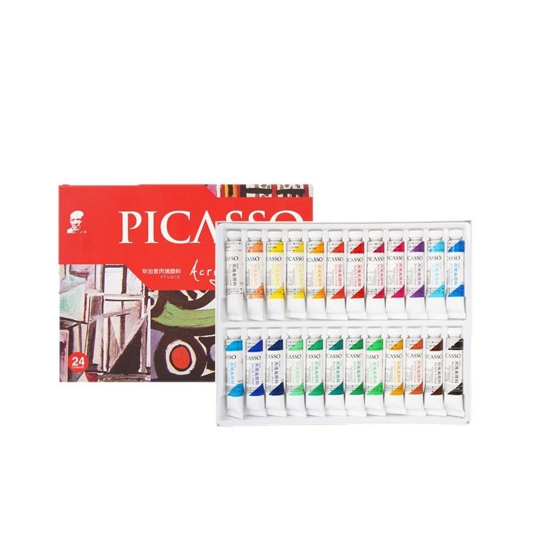 Set akrilnih boja, 12 boja, cijevi 12 ml, vodootporan, za crtanje i DIY