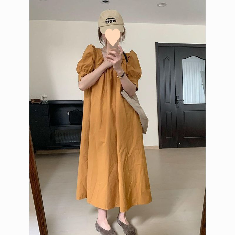 NORNS GIRL plus veličina trudnoća haljina, opušten kroj, midi duljina, Modal tkanina, abstraktan uzorak, stojeći ovratnik, kratki rukav, umjetnički vintage stil, jesen 2025