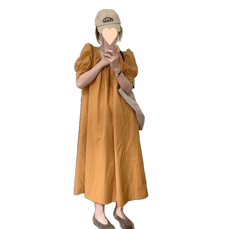 NORNS GIRL plus veličina trudnoća haljina, opušten kroj, midi duljina, Modal tkanina, abstraktan uzorak, stojeći ovratnik, kratki rukav, umjetnički vintage stil, jesen 2025